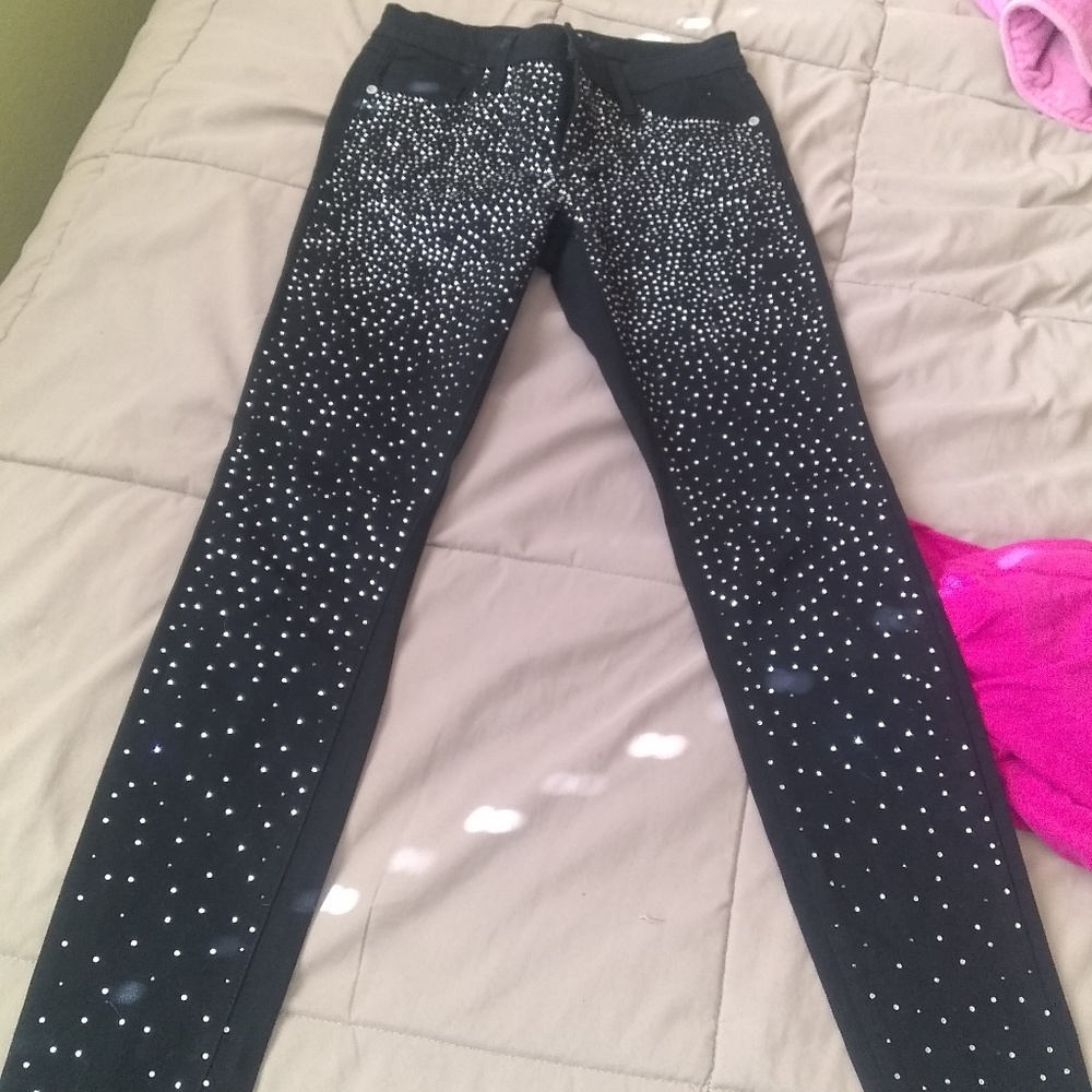 Bebe rhinestone skinny jeans 26